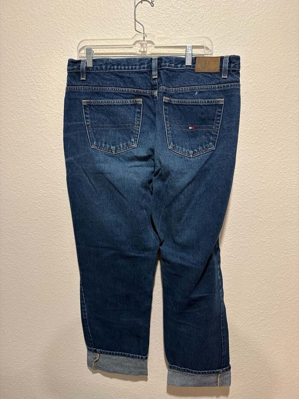 Vintage Tommy Hilfiger 100% Cotton Straight Leg Jeans Size 16 x 33 - Picture 3 of 8